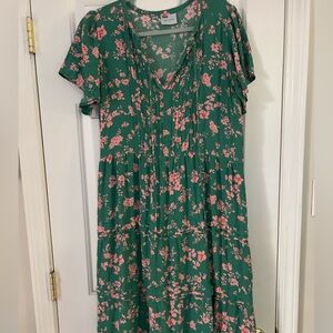 Floral Green Dress